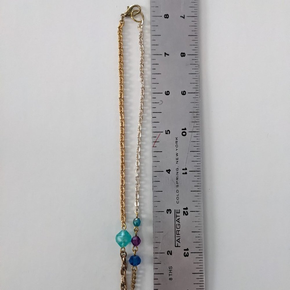 Blue Ring Dangles Vintage Necklace - Picture 6 of 6